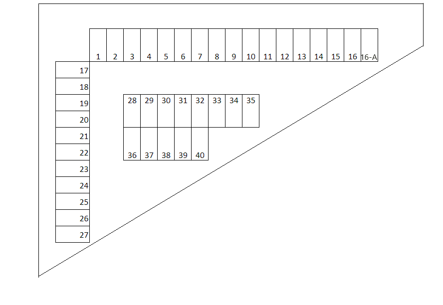 北中根パーキングの駐車配置図