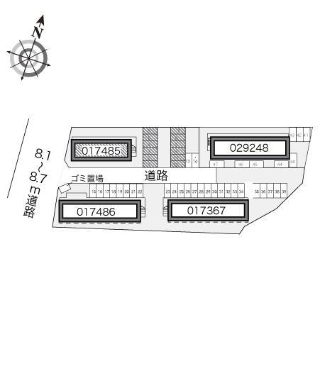 SHIROYAMAⅢ(17485)の駐車配置図