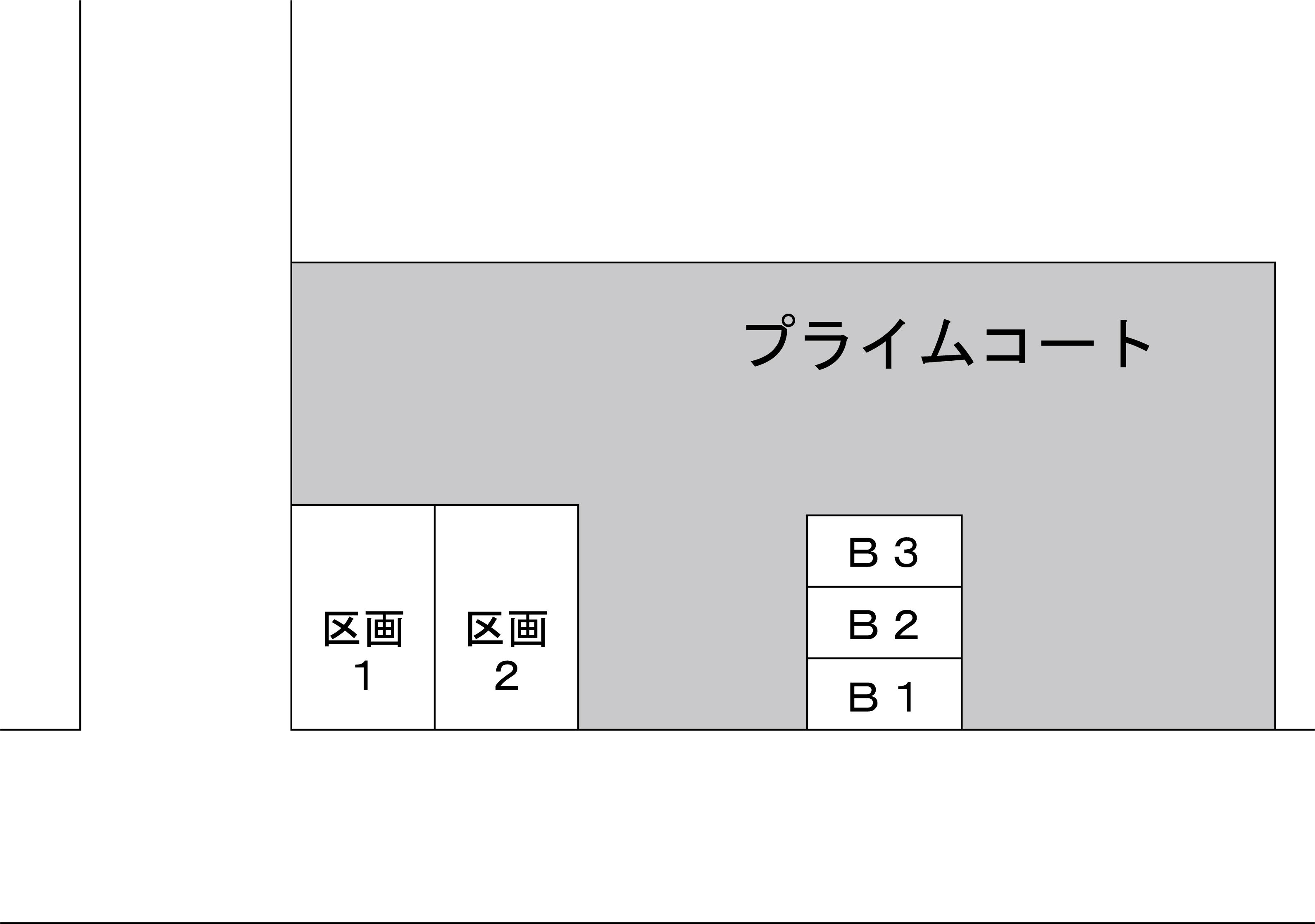 プライムコートの駐車配置図