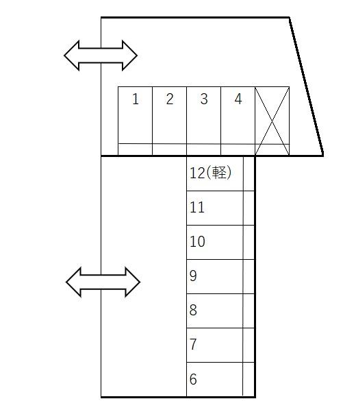 やまや駐車場の駐車配置図