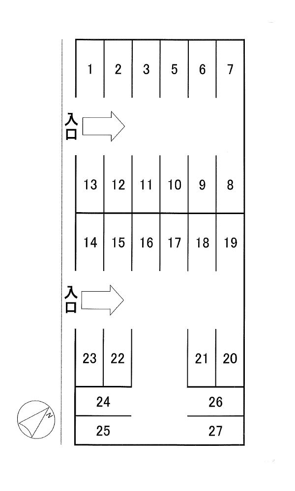 アオキ駐車場の駐車配置図