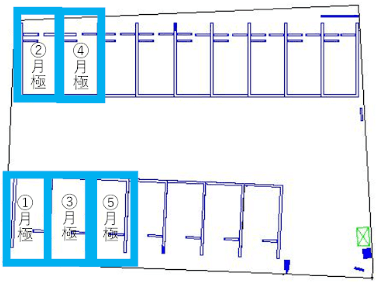 赤池駅前第2の駐車配置図