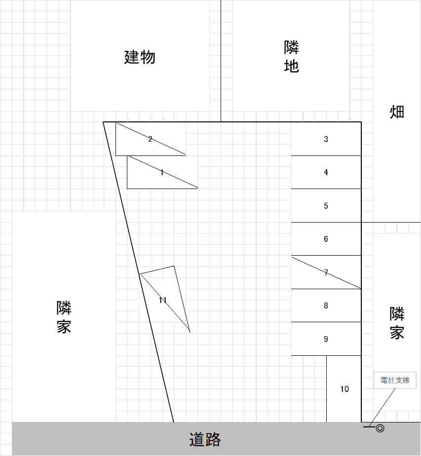安城市新明町8丁目パーキングの駐車配置図