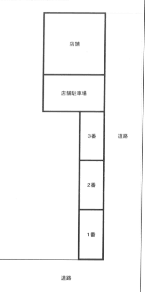 綾羅木本町3丁目駐車場の駐車配置図