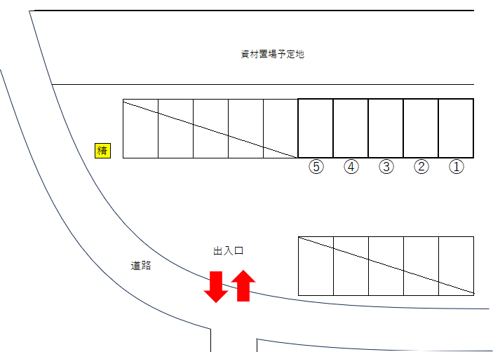 武蔵村山三ツ木第1の駐車配置図