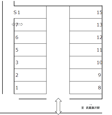 S.K パーキングの駐車配置図