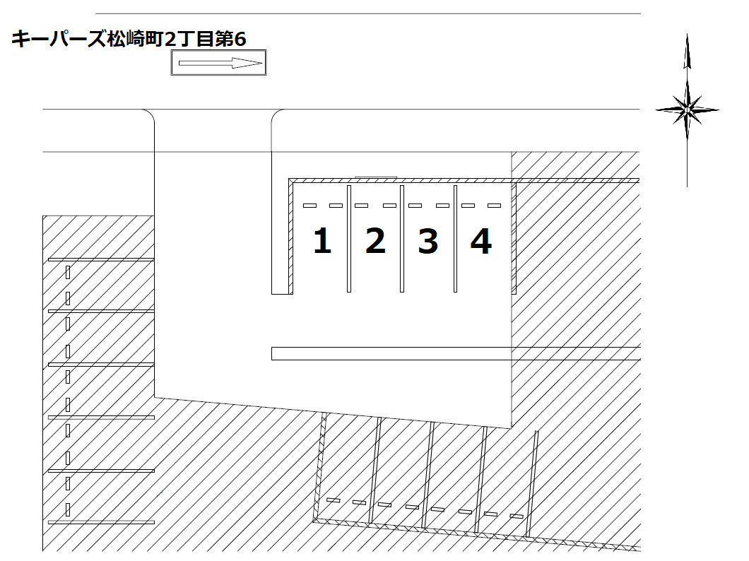 松崎町2丁目第6の駐車配置図
