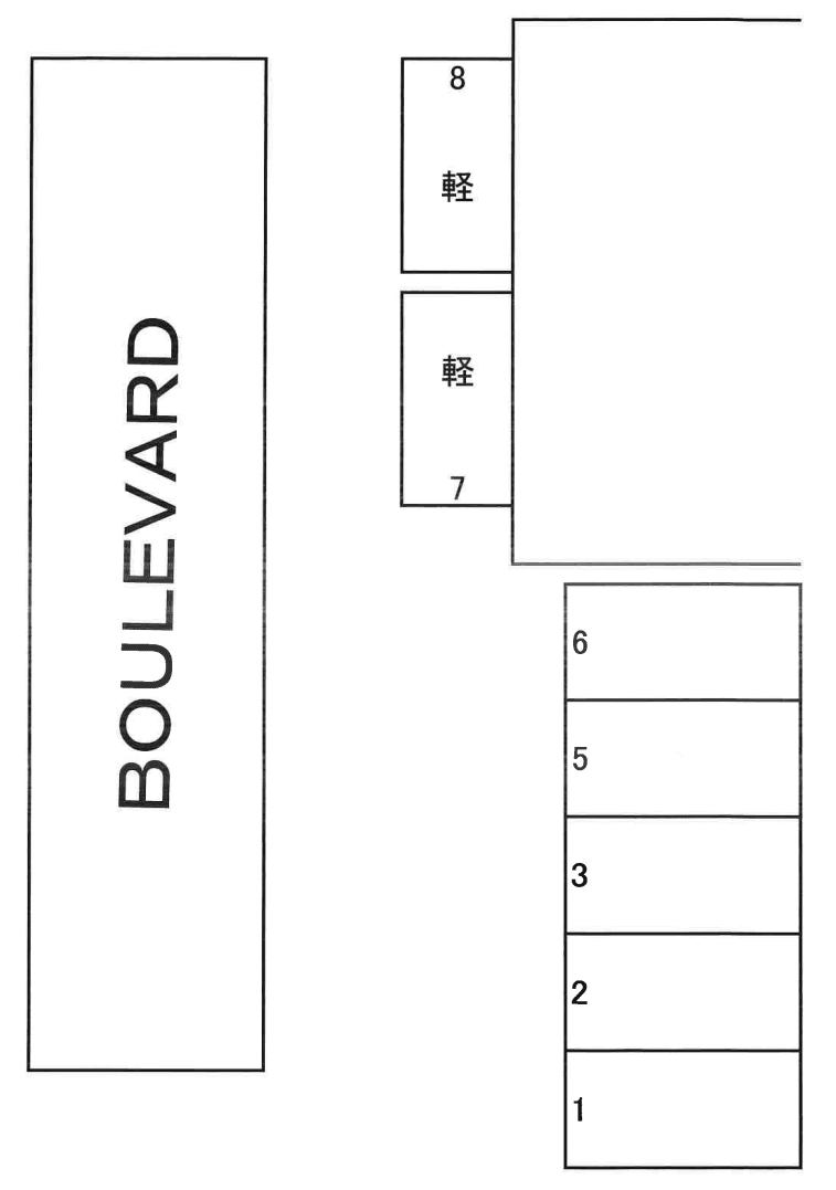 BOULEVARDの駐車配置図