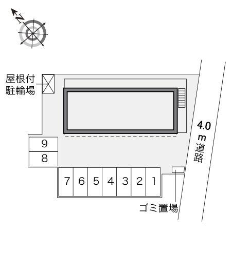 ディアタウンC(33432)の駐車配置図