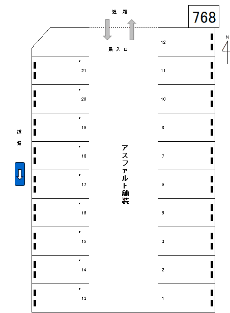 J-768の駐車配置図