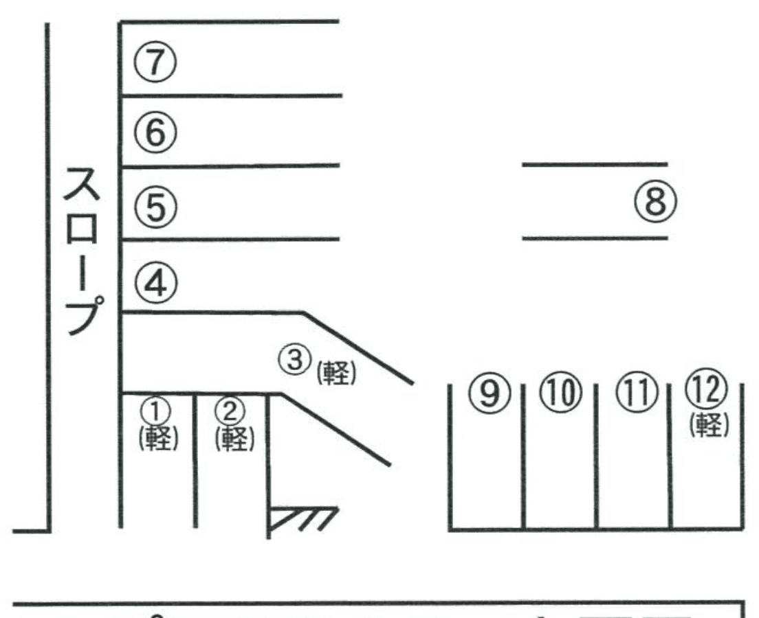 屋良第3駐車場の駐車配置図