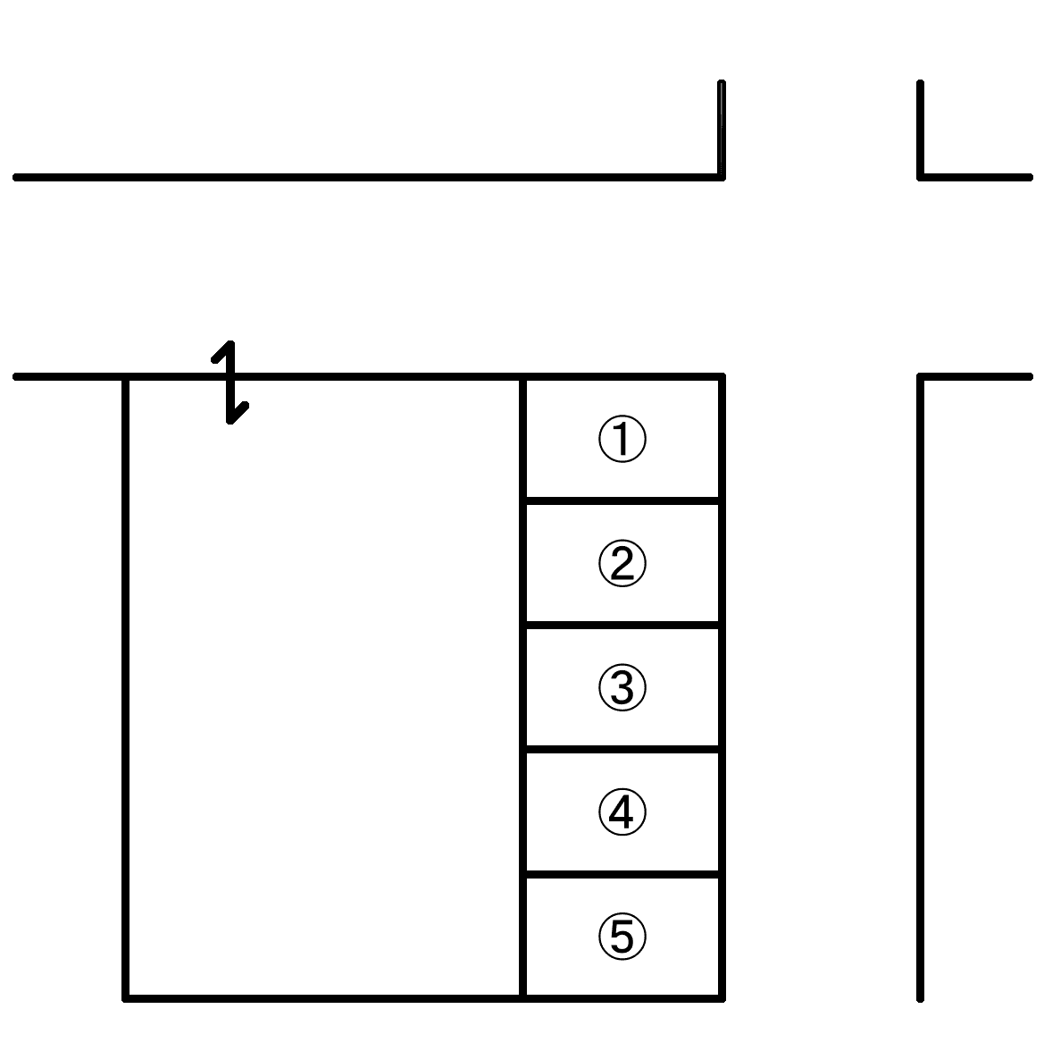 三光パークNo.38の駐車配置図