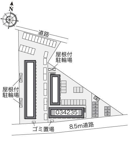 メルベーユ(34235) 敷地外駐車場の駐車配置図