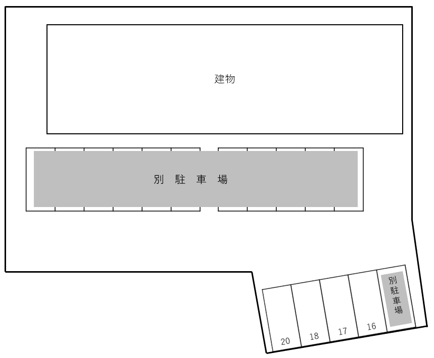 Chataigne別駐車場の駐車配置図