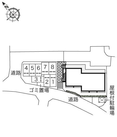 石田Ⅱ(45911)の駐車配置図