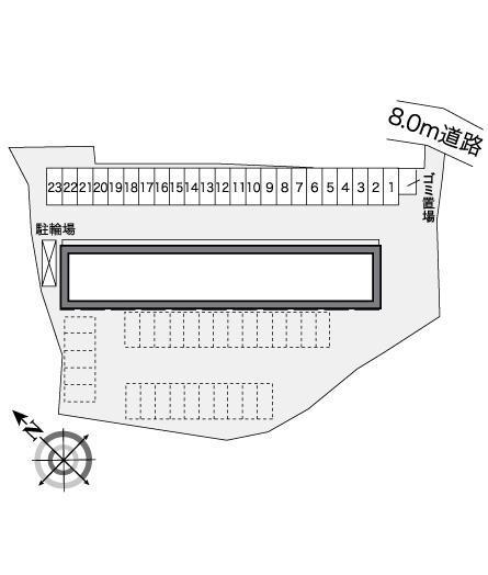 クレール(25305)の駐車配置図