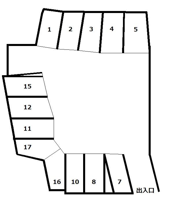 澤村駐車場の駐車配置図