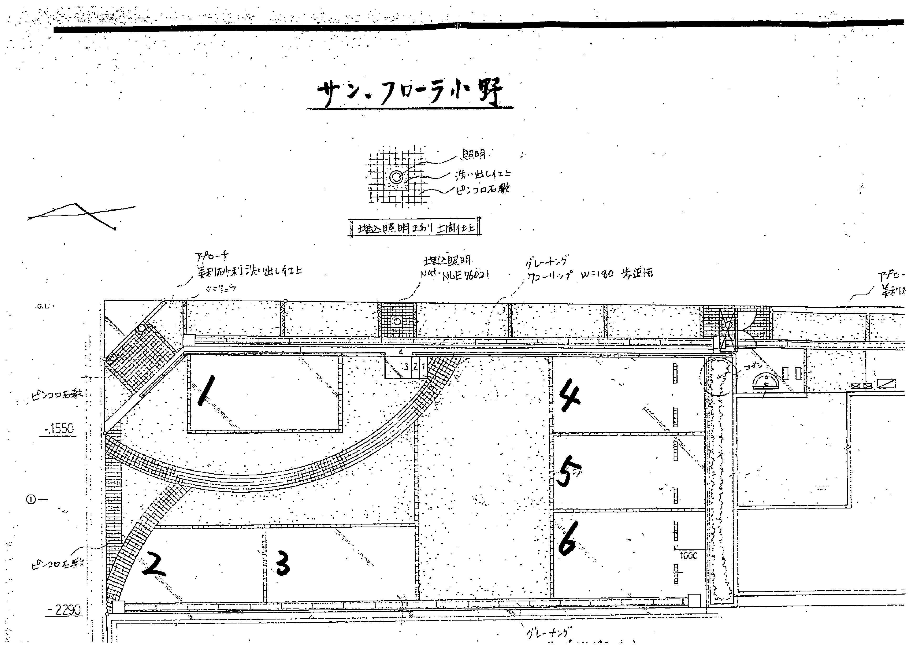 サンフローラ小野の駐車配置図
