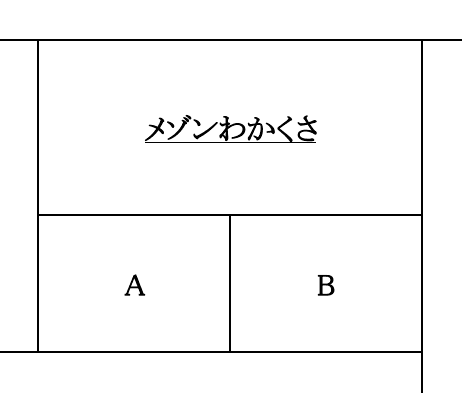 メゾンわかくさの駐車配置図