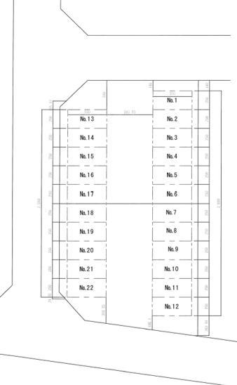紫峰ヶ丘3丁目I駐車場の駐車配置図