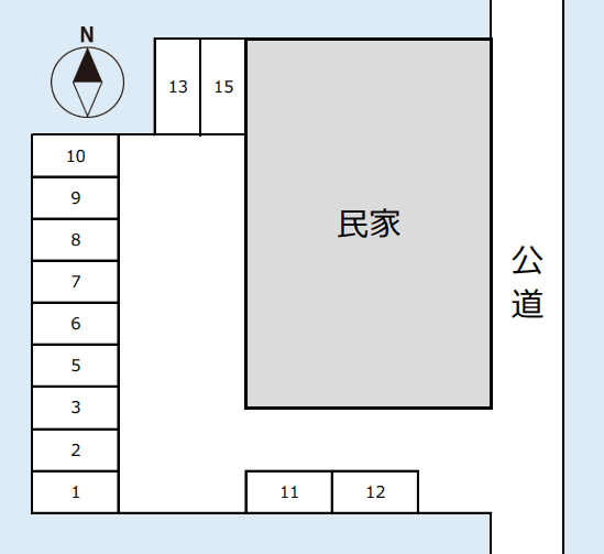笠井町1240駐車場の駐車配置図