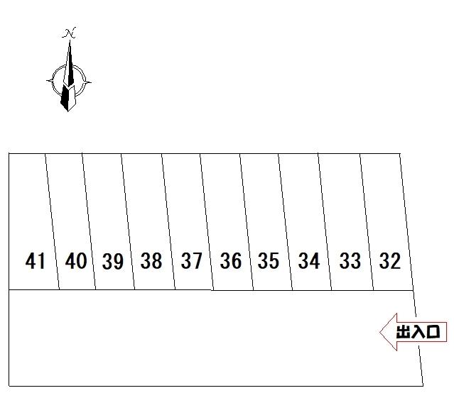 やよいのB駐車場の駐車配置図
