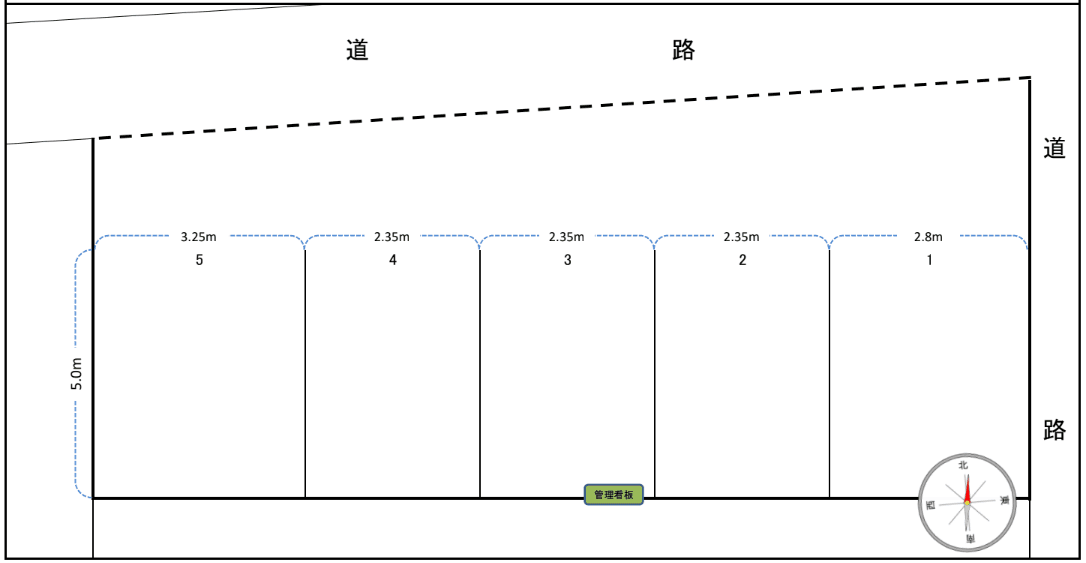 石森6駐車場の駐車配置図