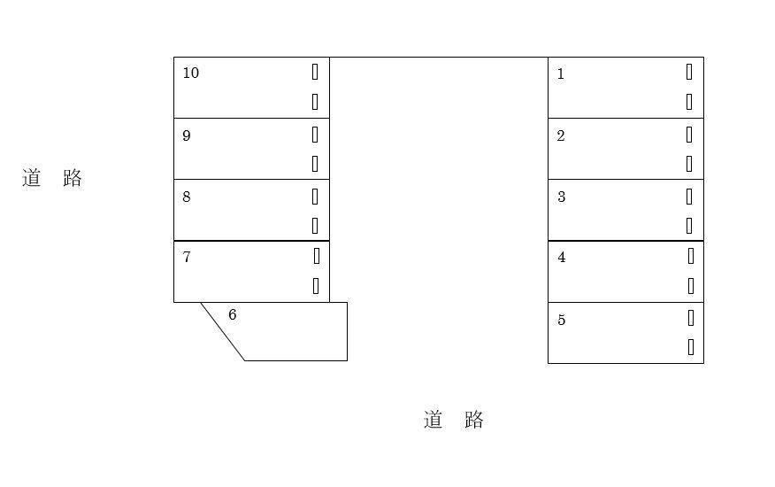 村﨑駐車場の駐車配置図