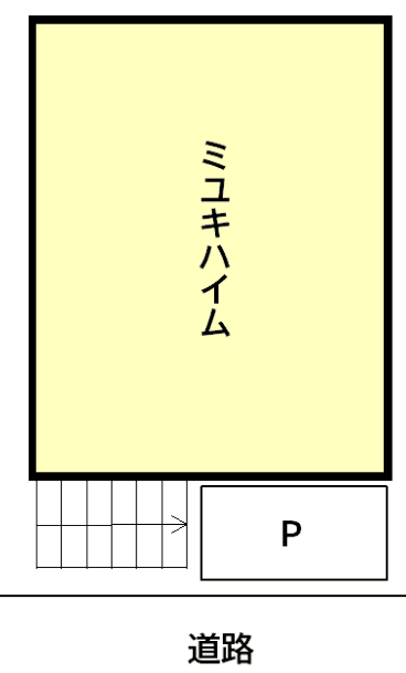 ミユキハイム駐車場の駐車配置図