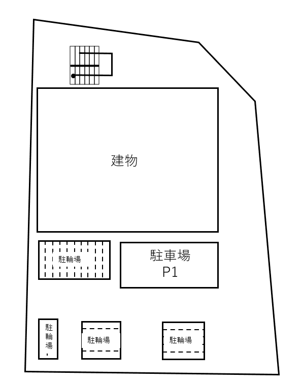 ラフィスタ平和島の駐車配置図