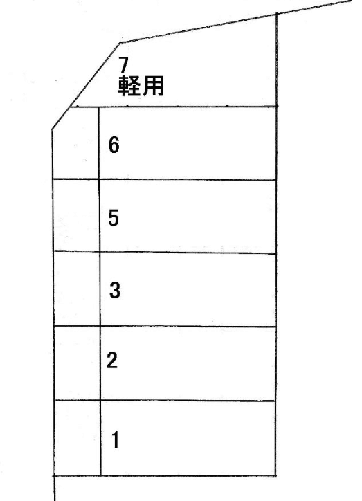 ガレージフジの駐車配置図