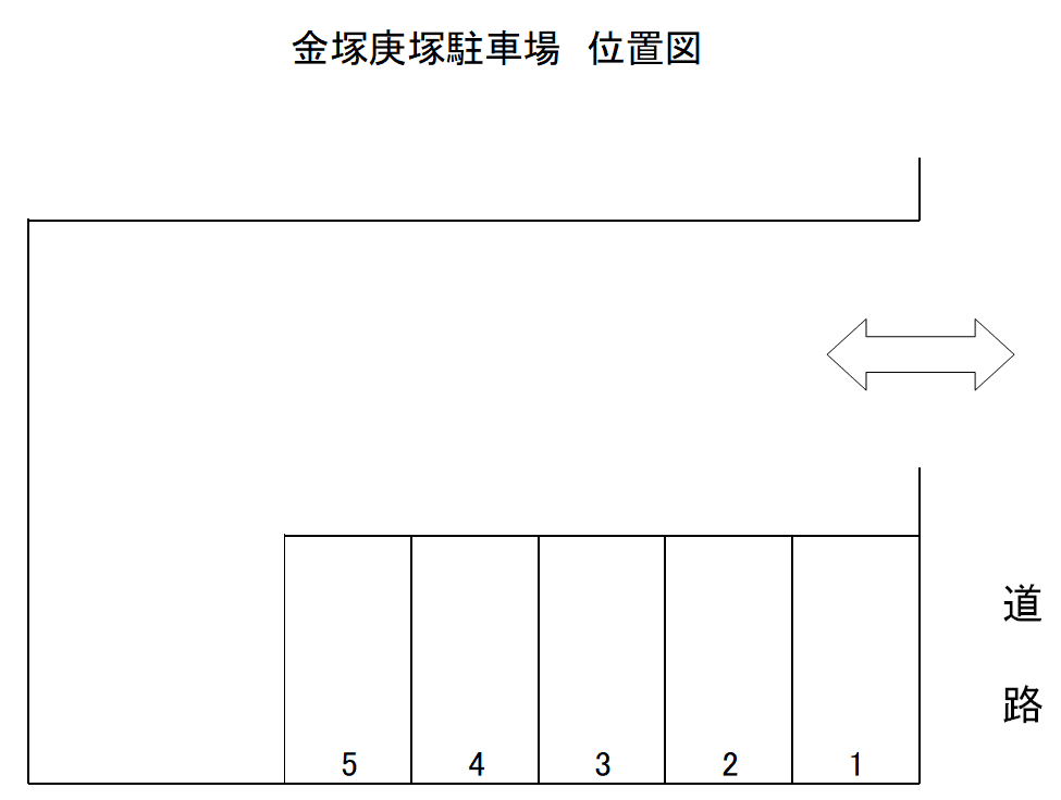 金塚庚塚駐車場の駐車配置図