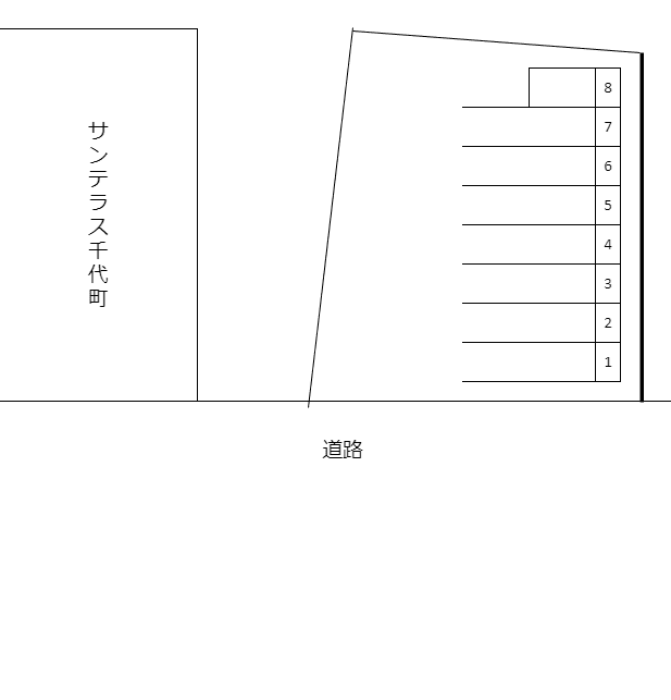 千代町月極駐車場の駐車配置図