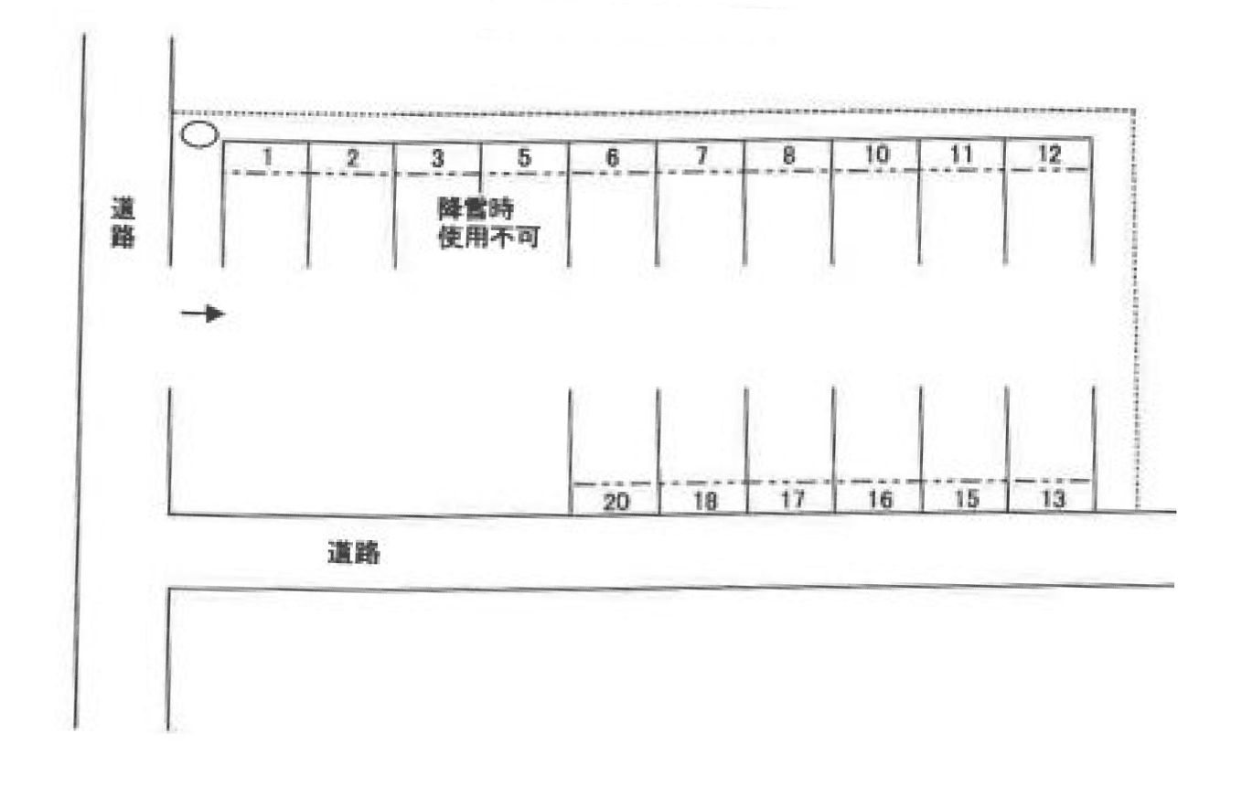 みほやパーキングの駐車配置図