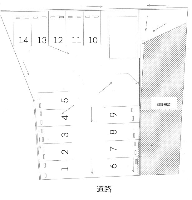 浜乃木2丁目宅和駐車場の駐車配置図