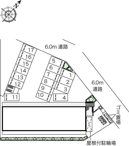 OASIS花中(44590)の駐車配置図