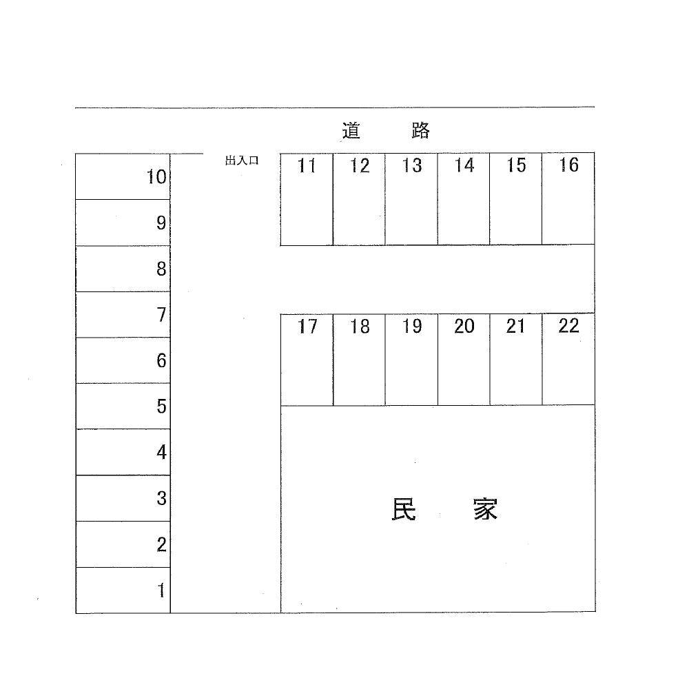 佐貫駅前駐車場の駐車配置図