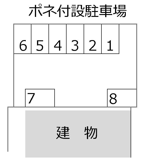 ポネ付設駐車場の駐車配置図