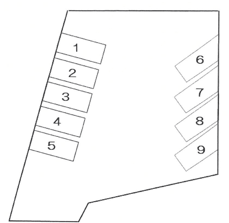 大畑駐車場の駐車配置図