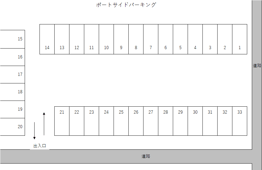 ポートサイドパーキングの駐車配置図