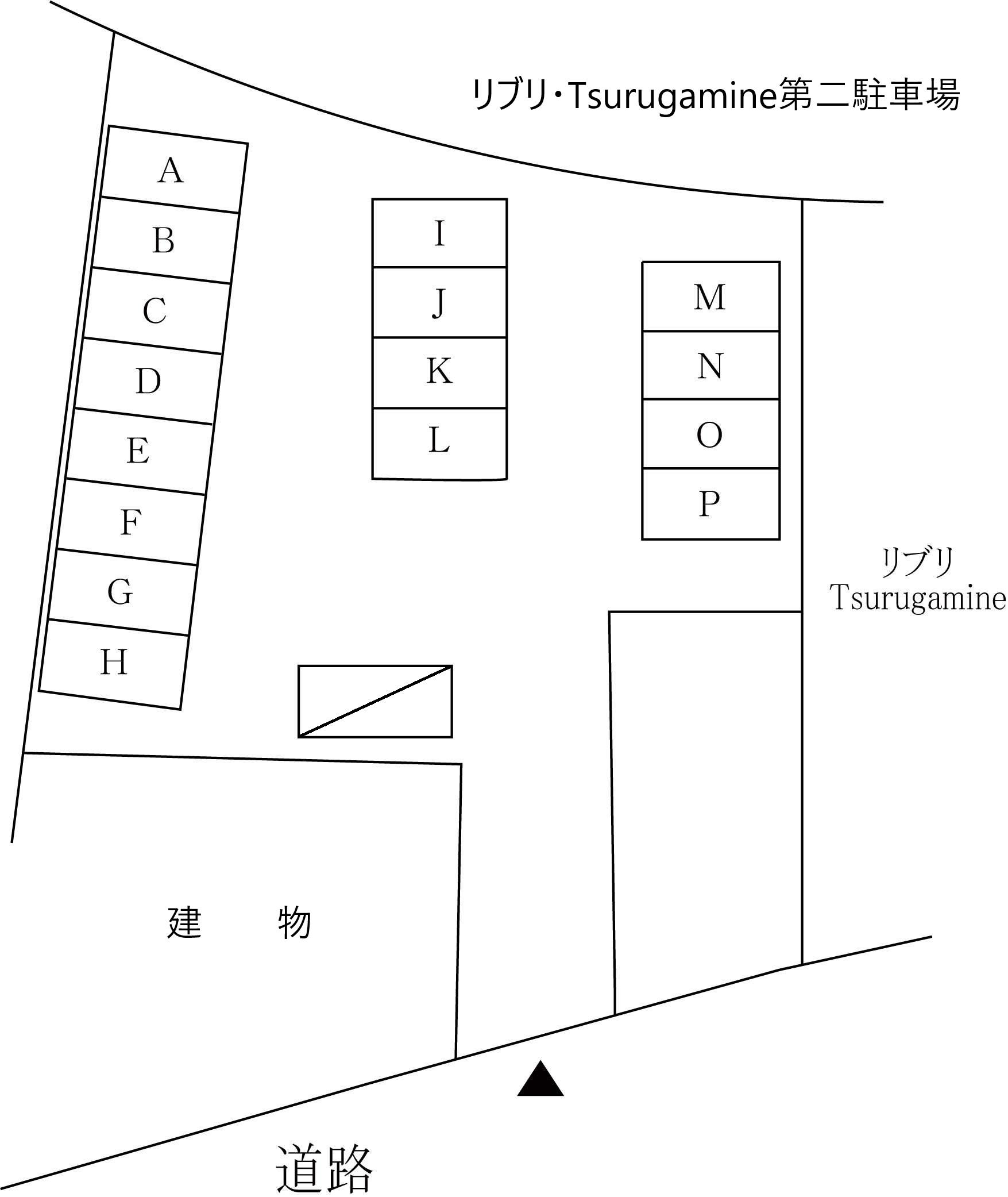 リブリ・Tsurugamine第二駐車場の駐車配置図