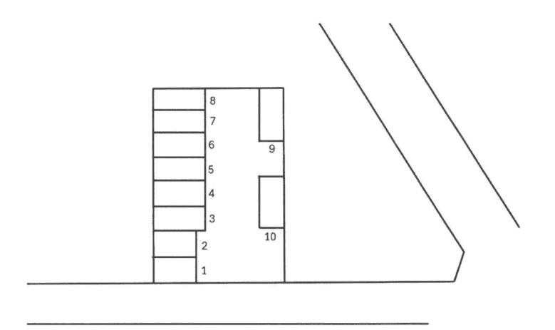 ちくし台5丁目駐車場の駐車配置図