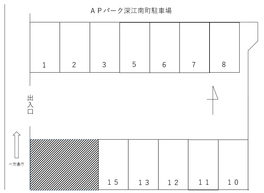 APパーク深江南町の駐車配置図