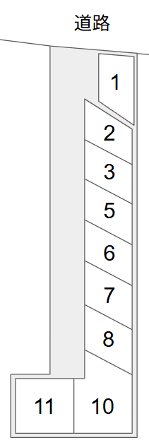 玉城モータープールの駐車配置図