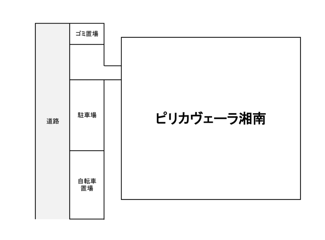 ピリカヴェーラ湘南駐車場の駐車配置図