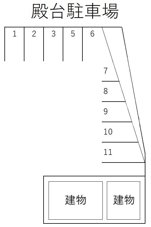 殿台駐車場の駐車配置図