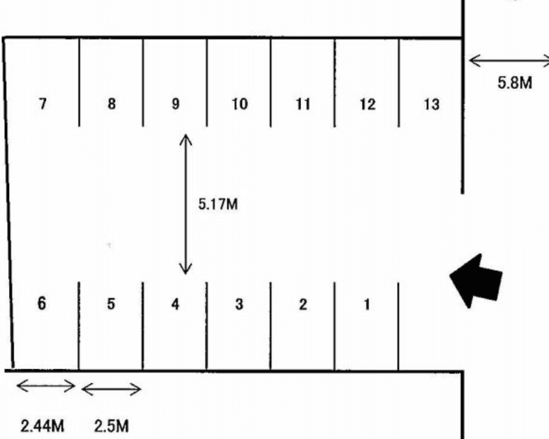 マルエイ第二駐車場の駐車配置図
