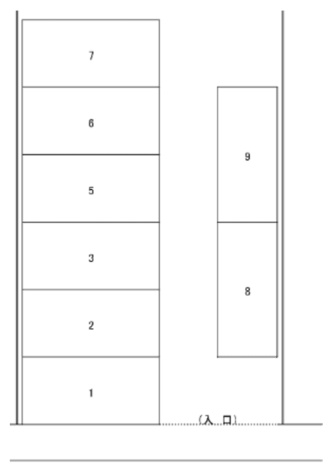C-49 瀬名1丁目 美濃部貸駐車場の駐車配置図