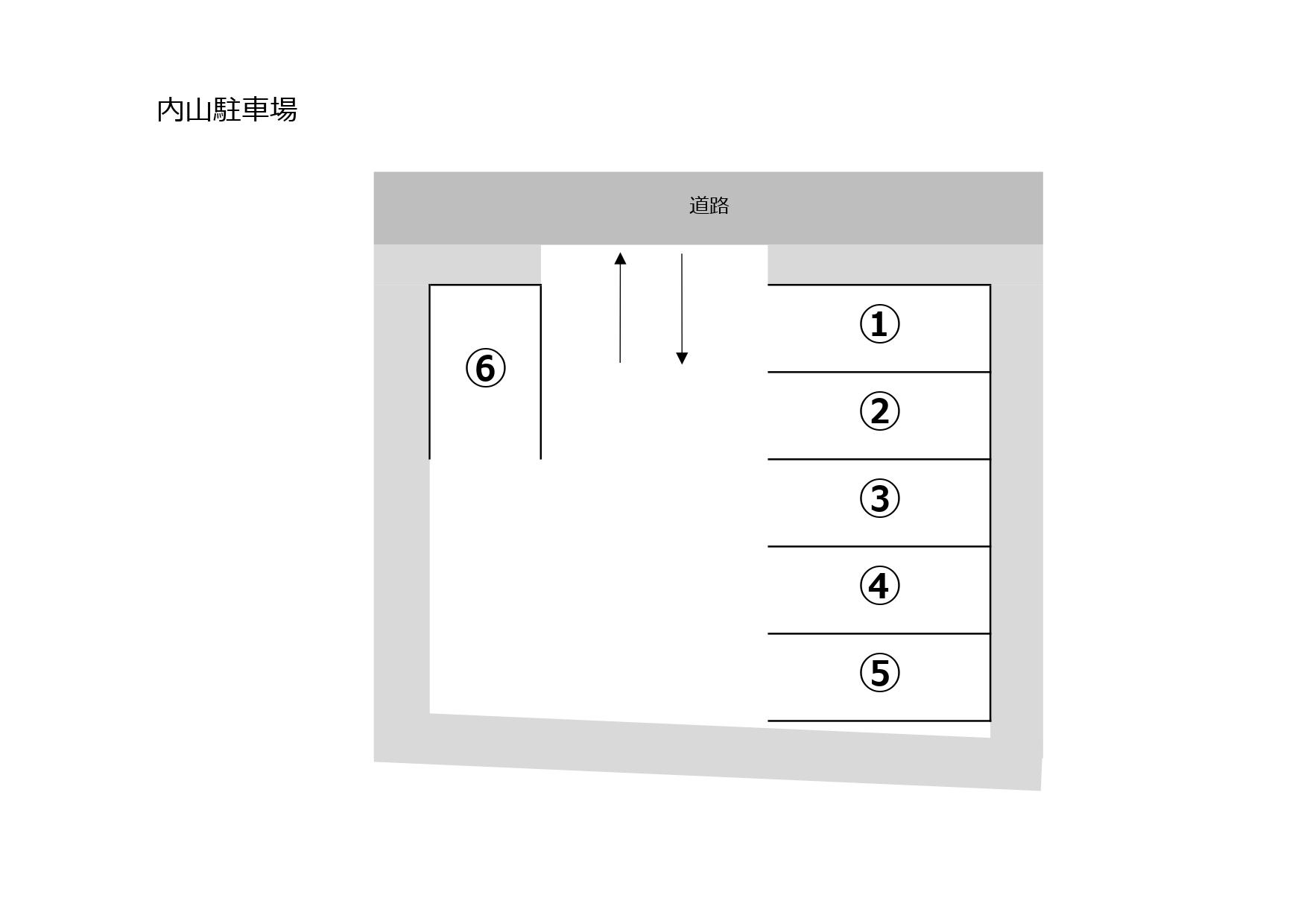内山月極駐車場の駐車配置図