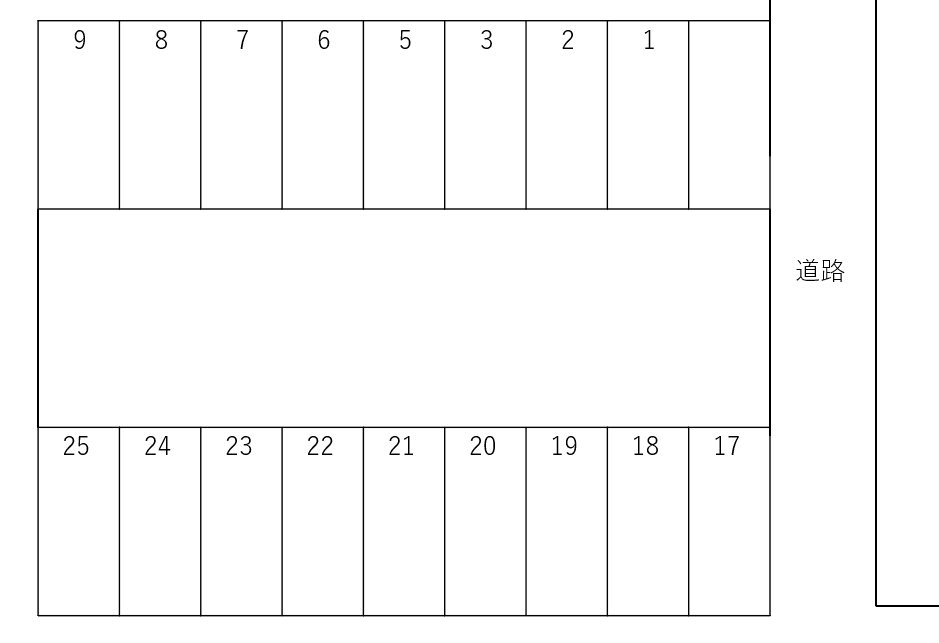佐鳴台2丁目県営前 髙栁Pの駐車配置図